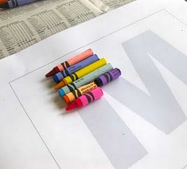 DIY Crayon Art Picture