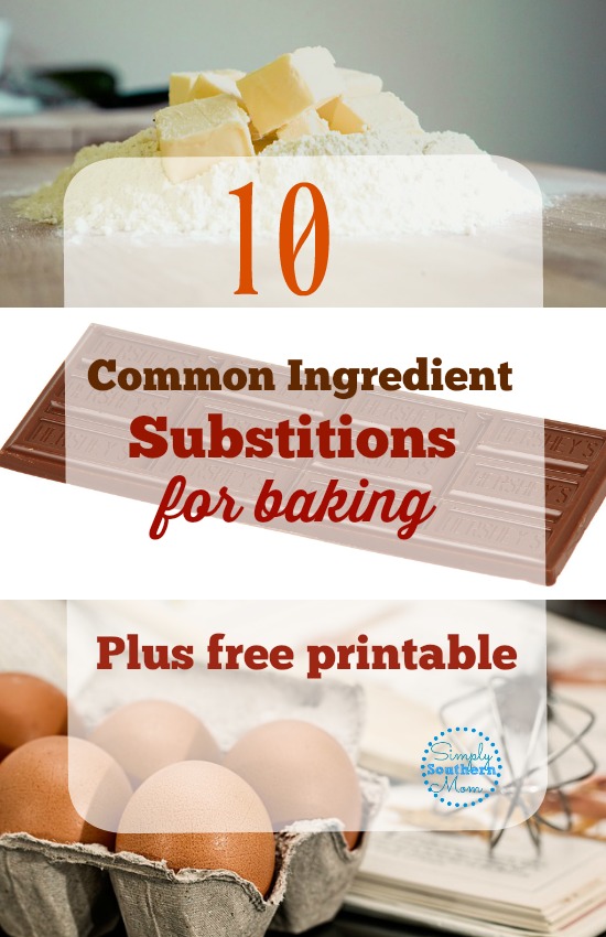 common ingredient substitions for baking