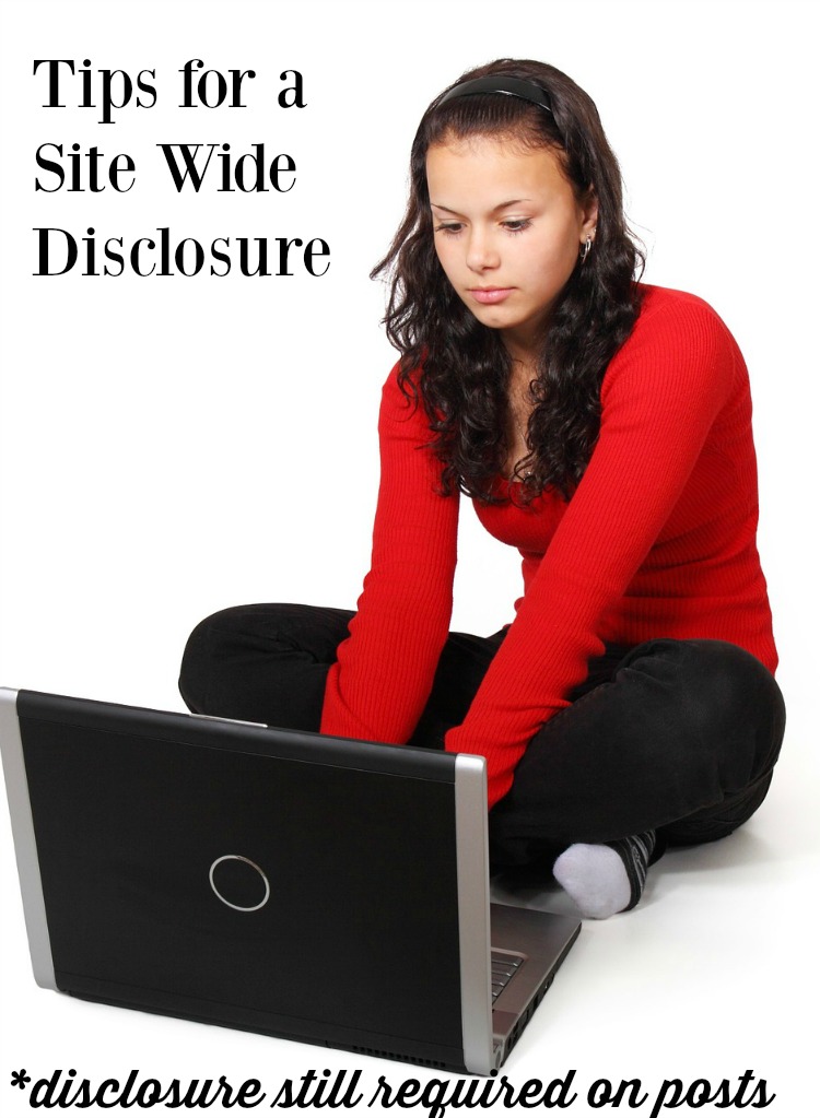 Site Wide Disclosure Tips