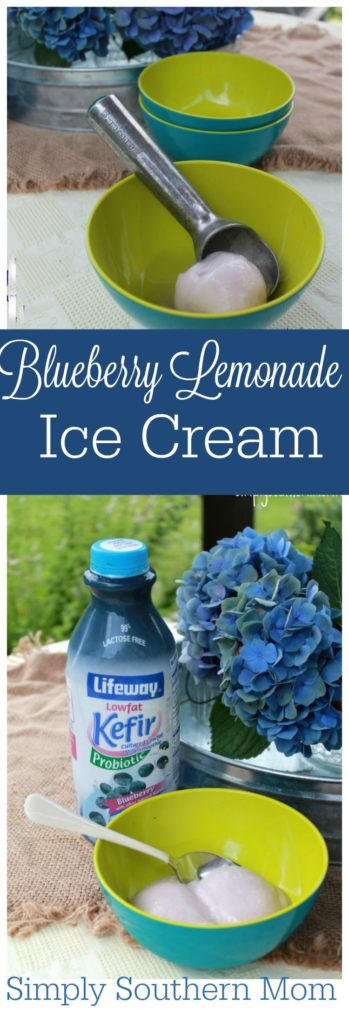 Delicious recipe for Blueberry Lemonade Ice Cream only takes a few ingredients. It's naturally gluten free and tastes so good. 