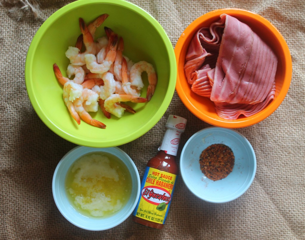 ingredients for camarones brioche
