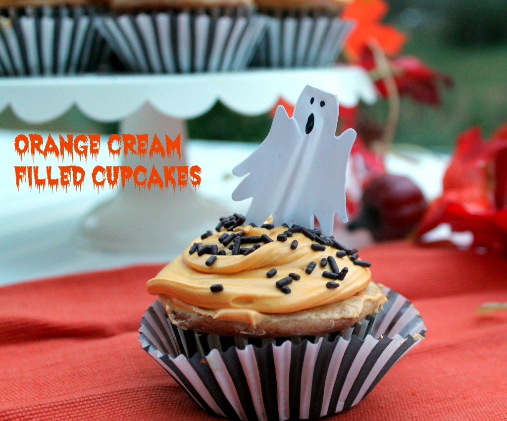 Orange Cream Filled Cupcakes