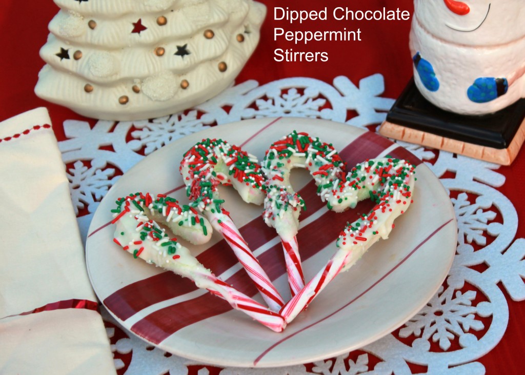 Dipped Chocolate Peppermint Stiirrers