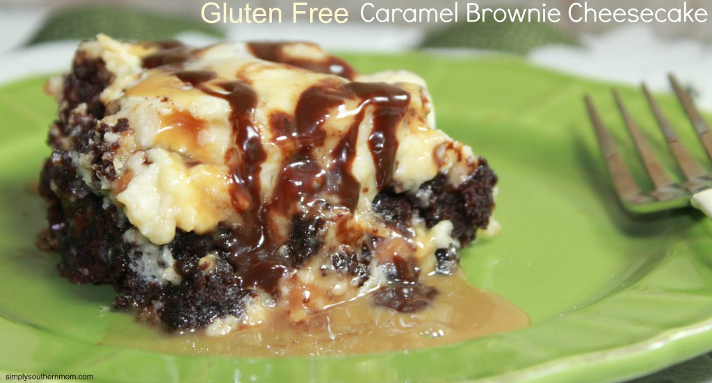 Gluten Free Caramel Brownie Cheesecake
