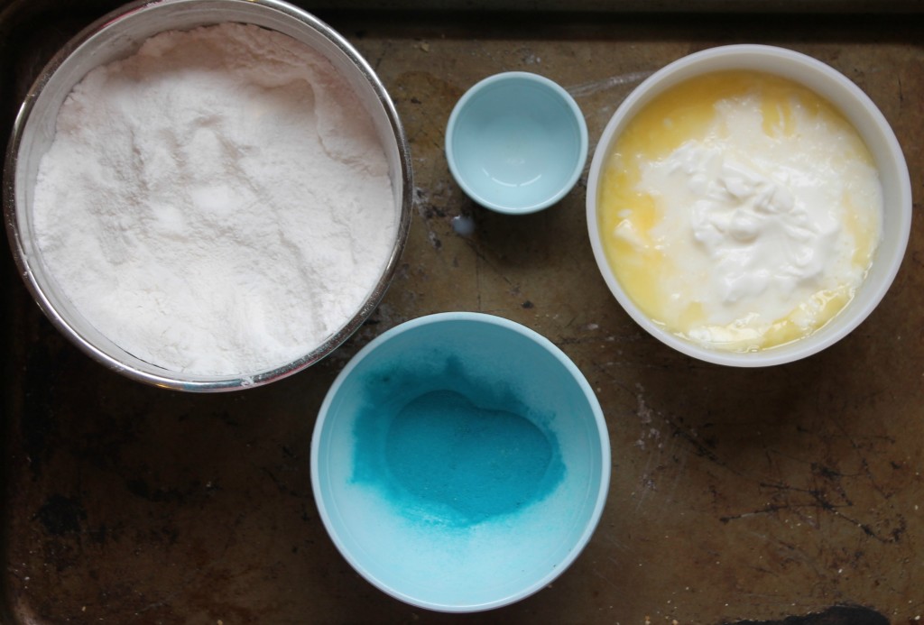 Ingredients for cupcakes cotton candy