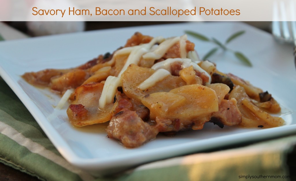 savory ham bacon and scalloped potatoes