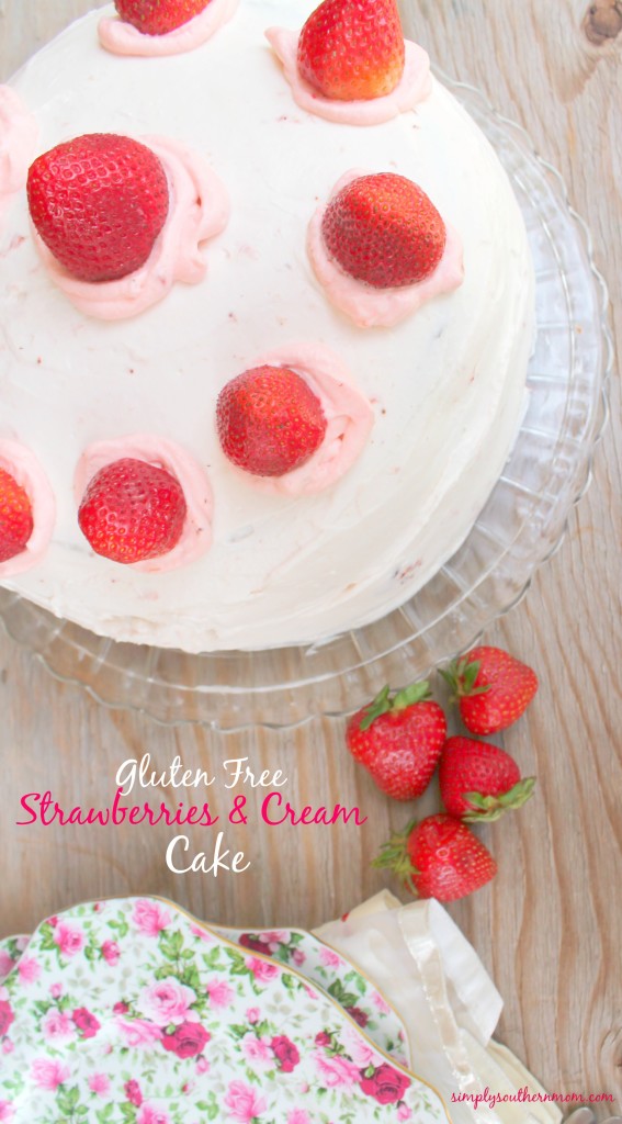 GLuten Free Strawberries & Cream Cake