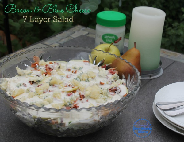 Bacon and blue cheese 7 Layer Salad 