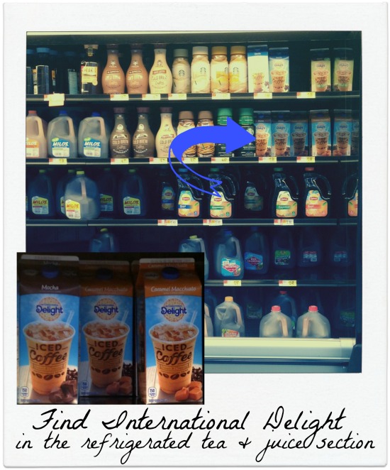 Find International Delight Iced Coffee in its new location of the refrigerated tea and juice section at Walmart.