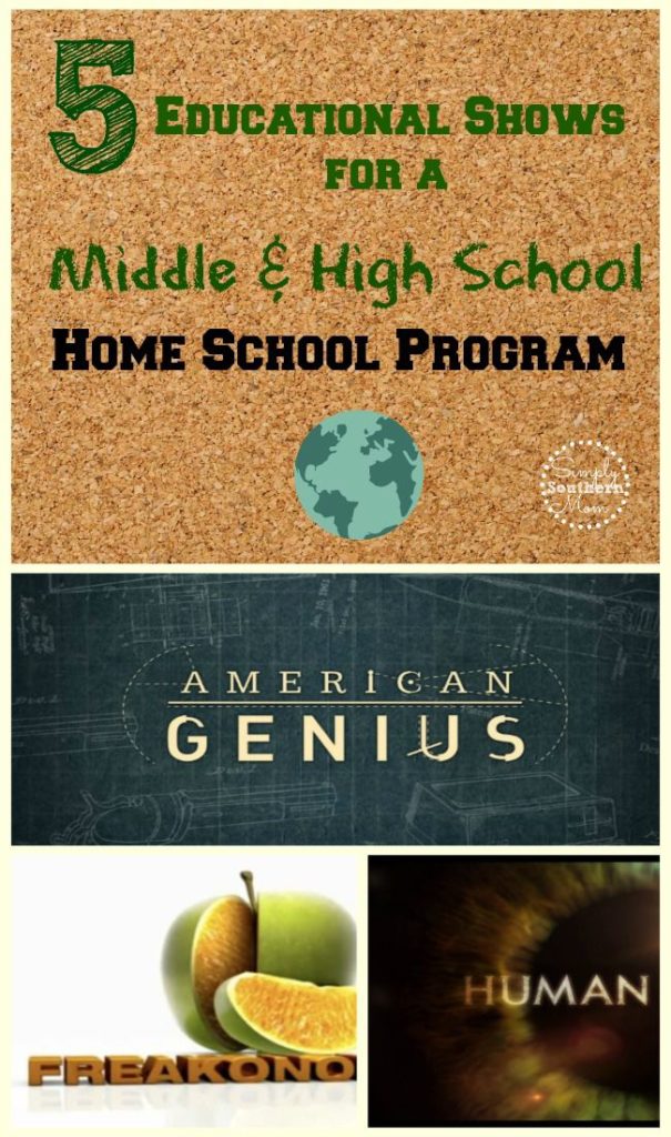 Do you homeschool? Need some visual aids to help in your home school curriculum? Try these 5 educational shows for middle and high school homeschool programs. 
