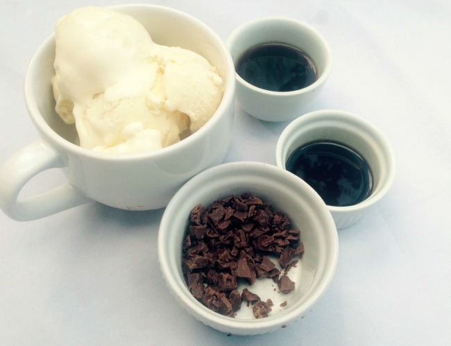 ingredients for Irish Coffee Milkshake 