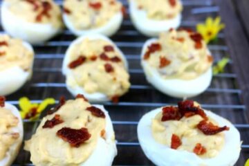 Bacon and Blue Cheese Deviled Eggs